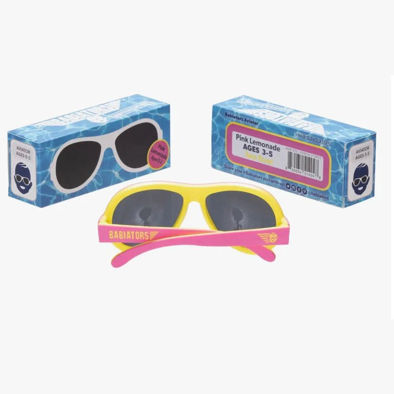 Non-Polarized Aviator Sunglasses | Pink Lemonade