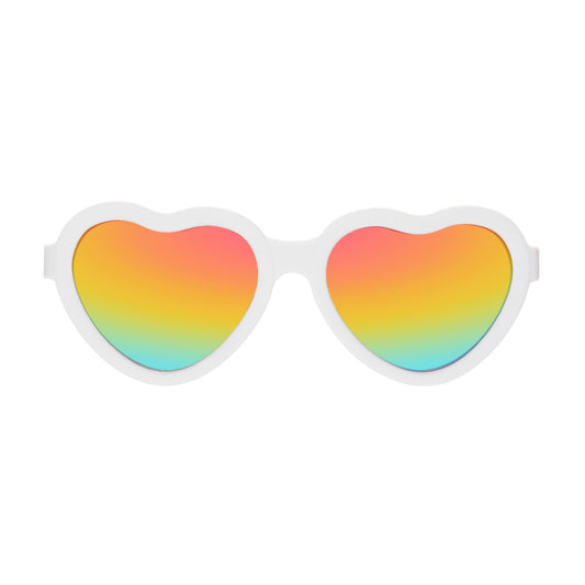 Non-Polarized Mirrored Heart Sunglasses | The Rainbow