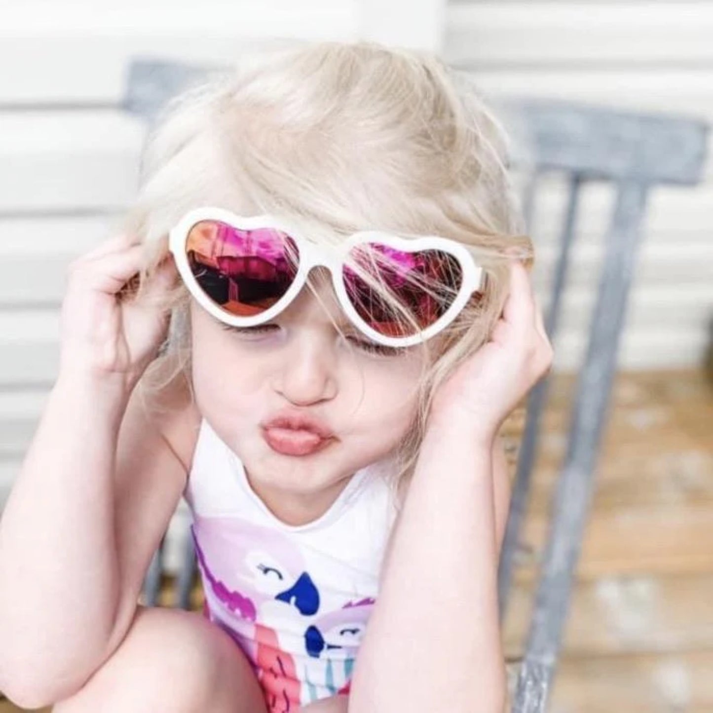 Non-Polarized Mirrored Heart Sunglasses | The Sweetheart - Babiators Canada