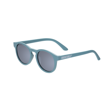 The Seafarer: Blue Keyhole w/ Polarized Silver Mirror Lens Sunglasses