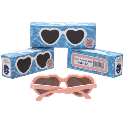 Limited Edition Heart non-polarized mirrored Sunglasses "Can't Heartly Wait"