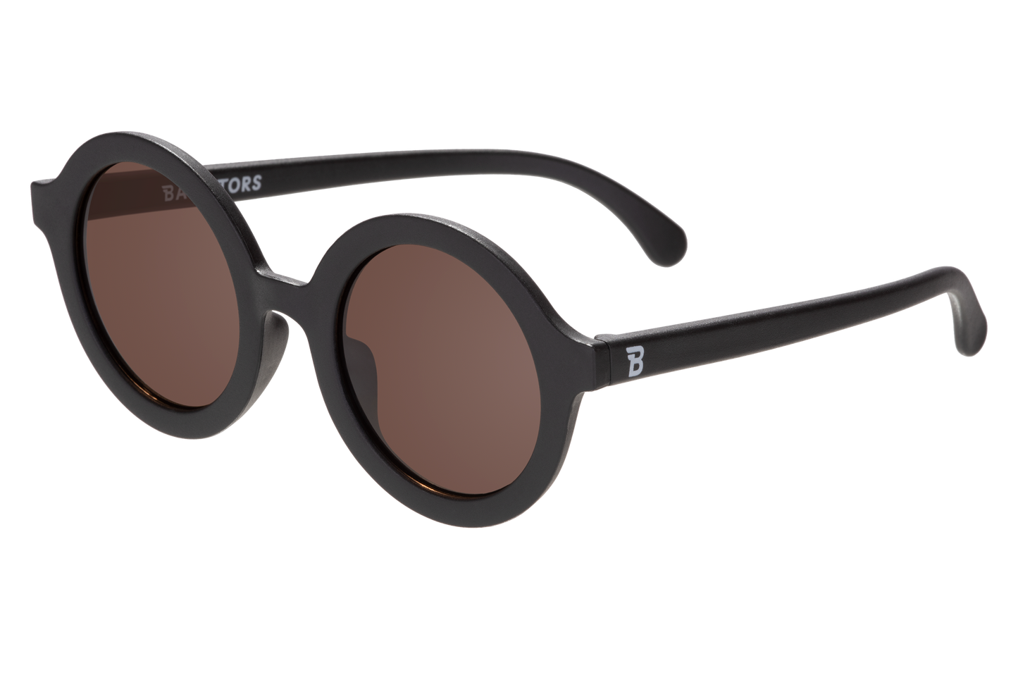 Jet Black Euro Round Sunglasses
