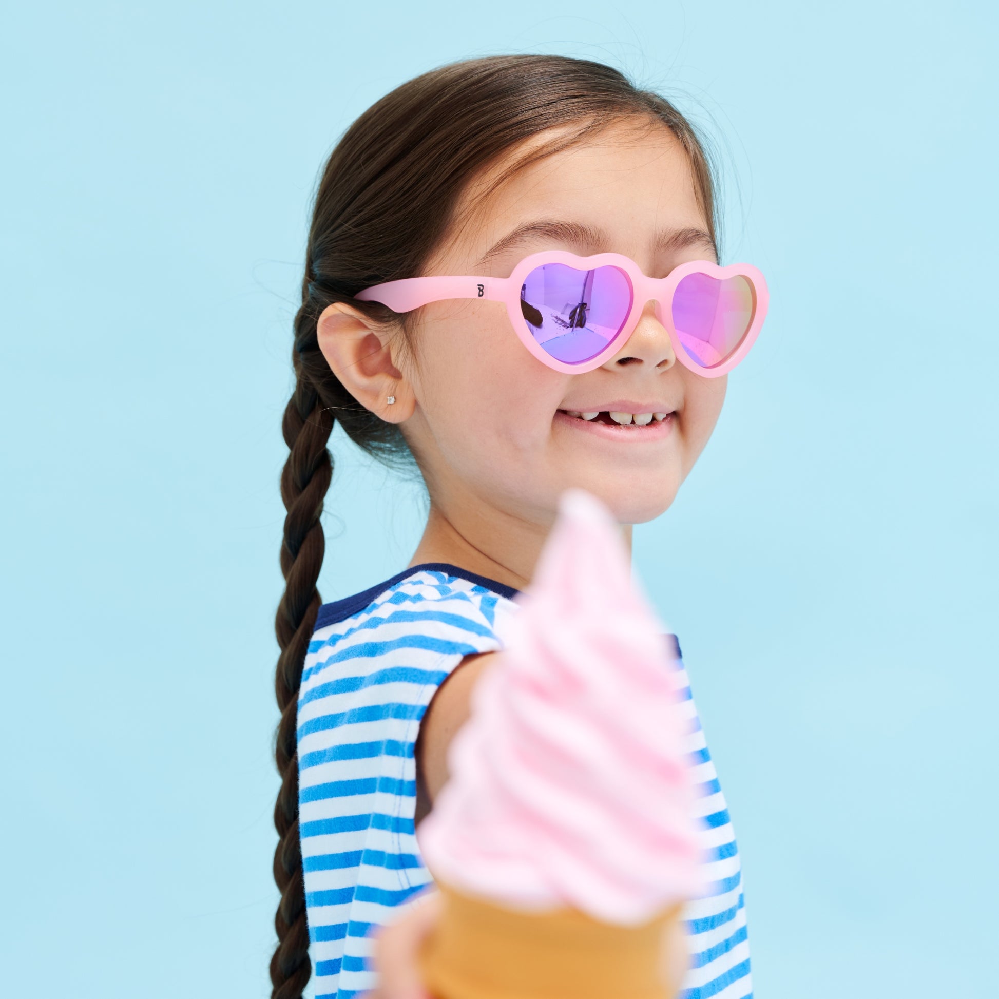 Polarized Heart Sunglasses | Frosted Pink - Babiators Canada