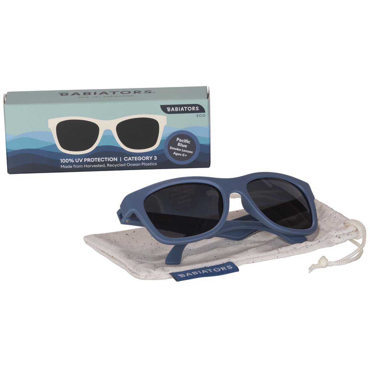 Édition limitée Les lunettes de soleil Eco-Line Navigator Bleu Pacifique 0-2 ANS