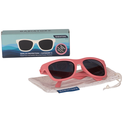 The Eco Collection Navigator Sunglasses | Seashell Pink - Babiators Canada