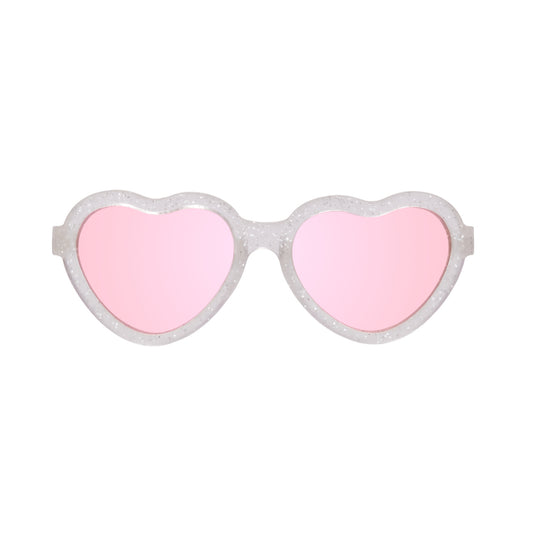 Non-Polarized Heart Sunglasses | "Silver Shimmer"