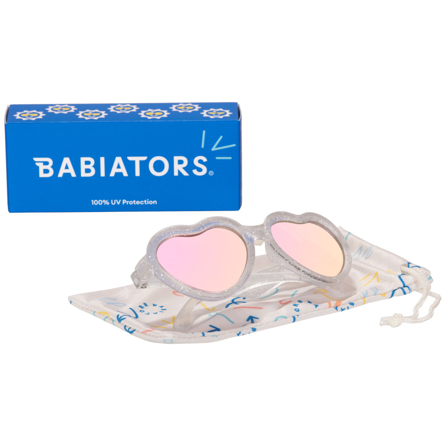 Non-Polarized Heart Sunglasses | "Silver Shimmer" - Babiators Canada
