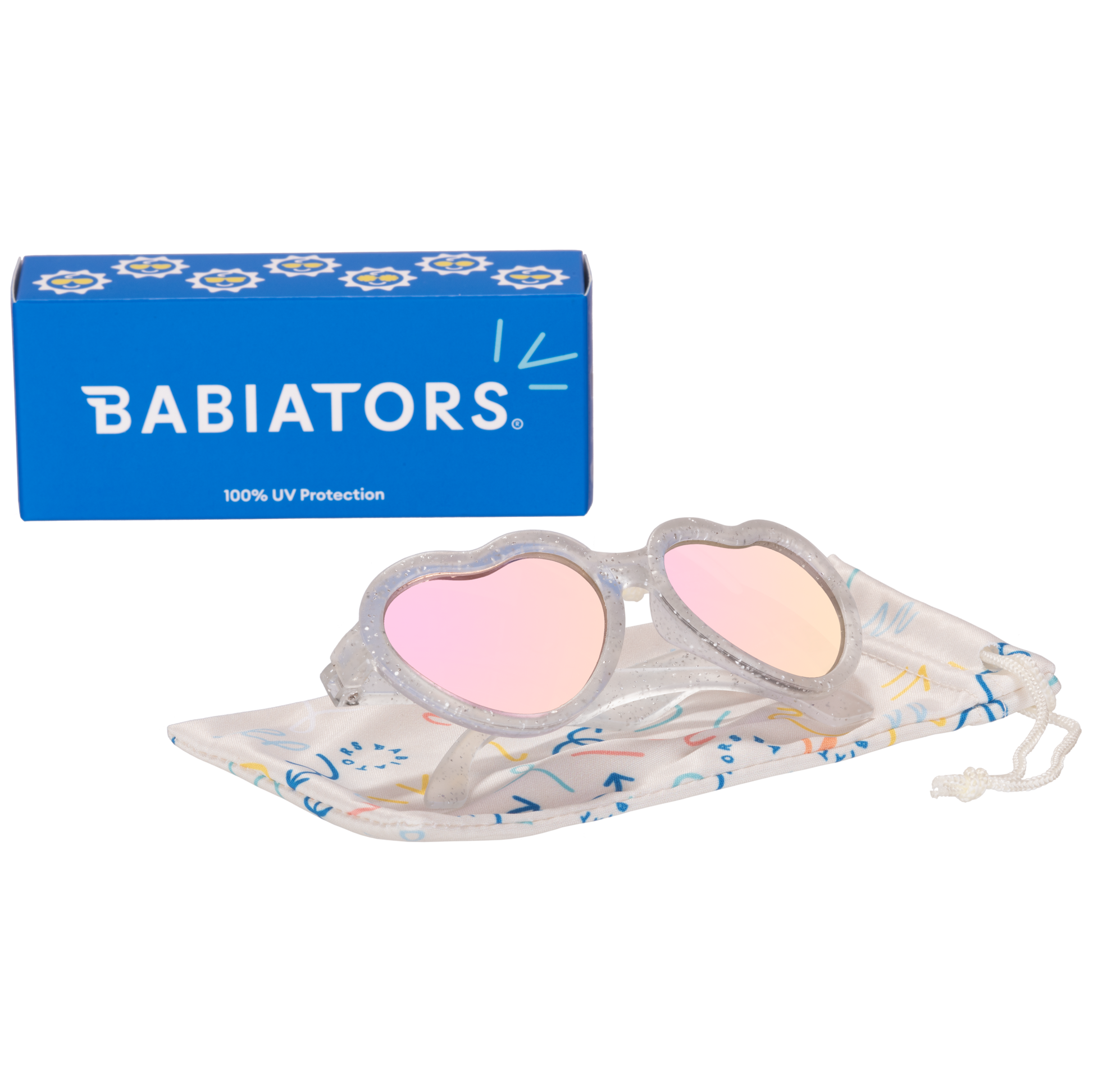 Non-Polarized Heart Sunglasses | "Silver Shimmer" - Babiators Canada