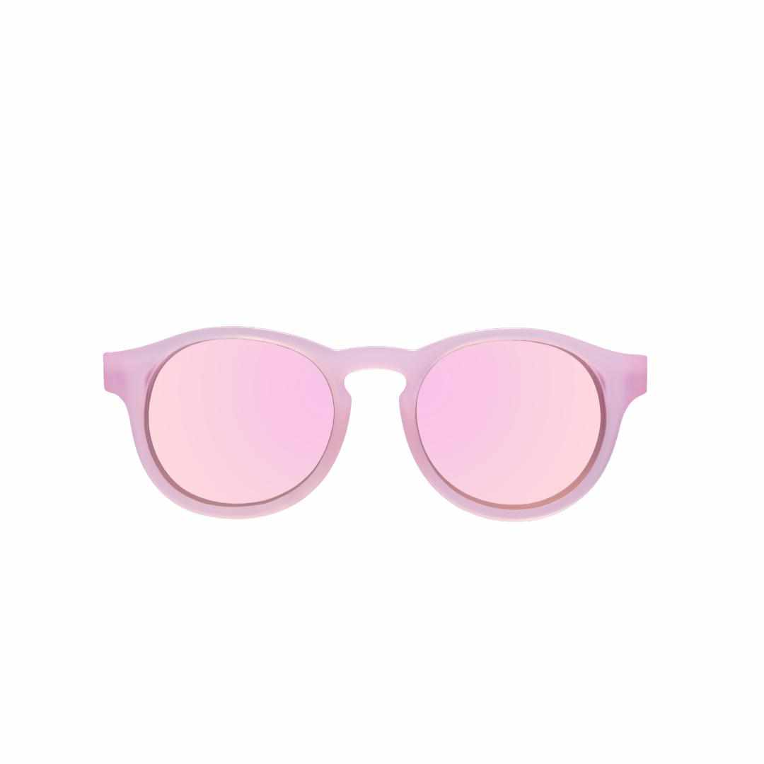 The Pixie: Pink Transparent Keyhole w/ Polarized Rose Gold Lens Sunglasses