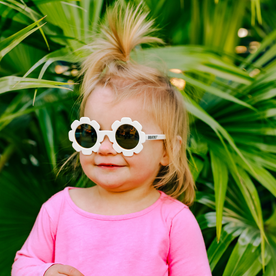 Toddler & Kid Daisy Sunglasses - Clear Peach – oh baby!