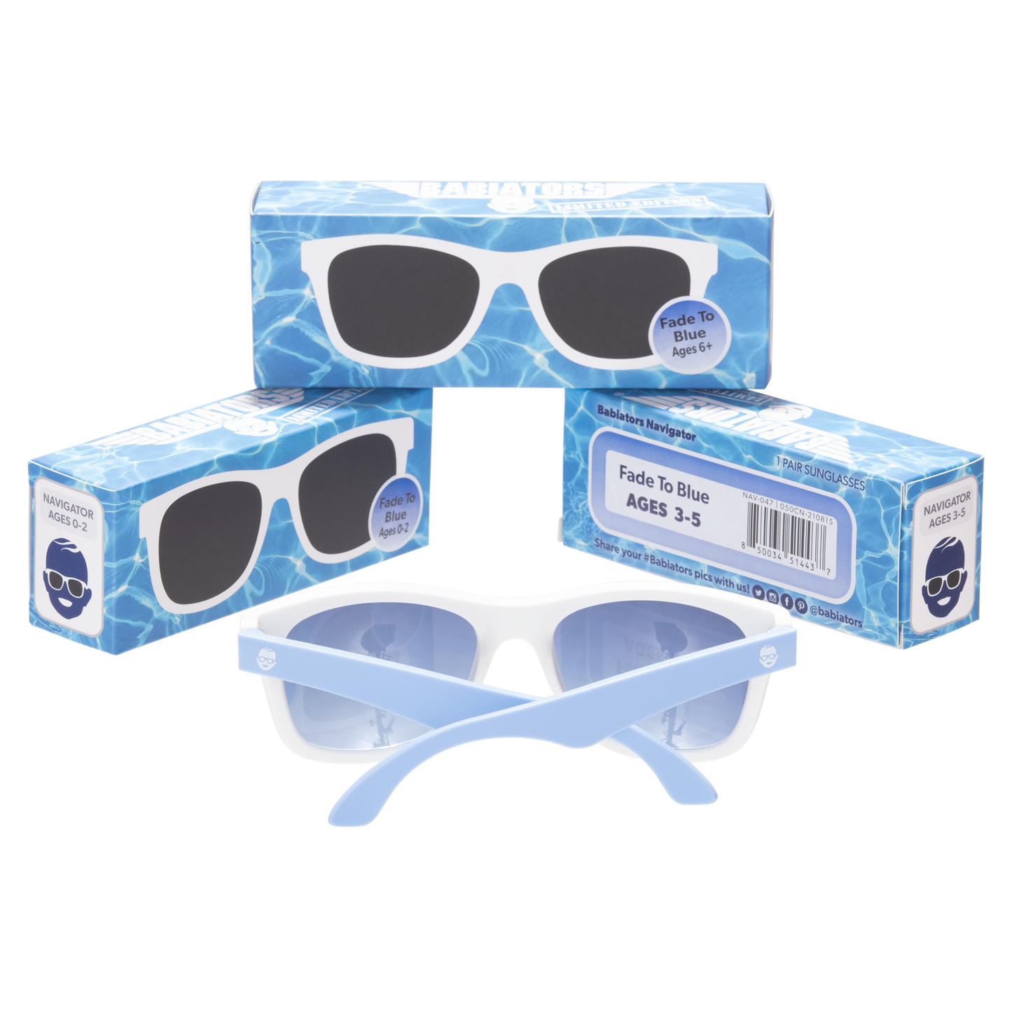 Ltd Colorblock Navigator Sunglasses ''Fade To Blue''